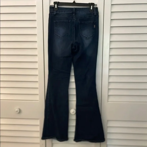 1822 Denim Dark Indigo Flare Jeans - Picture 2 of 3